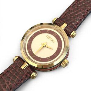 Vintage Gucci Watch – Sherry Line, Burgundy Leather Strap